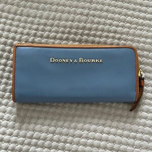 Dooney & Bourke Blue and Tan Wallet